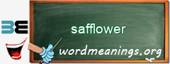 WordMeaning blackboard for safflower
